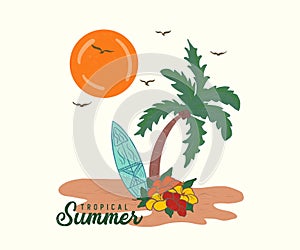 Tropical Summer Paradise graphics design photo