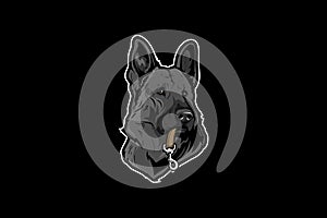 German Shepard vector image template photo