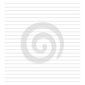 Blank lined paper sheet