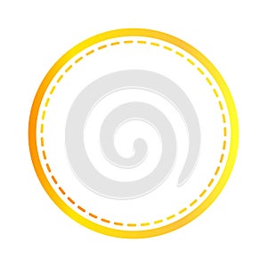 Circle luxury gold frame template