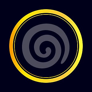 Circle luxury gold frame template