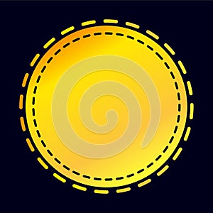 Circle luxury gold frame template