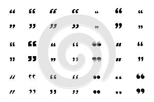 Set of quote mark icons