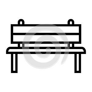 Bench icon vector basic RGB