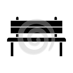 Bench icon vector basic RGB