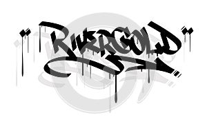 RIVERGOLD graffiti tag style design