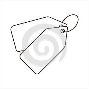Hand Drawn Empty Price Tag Vector