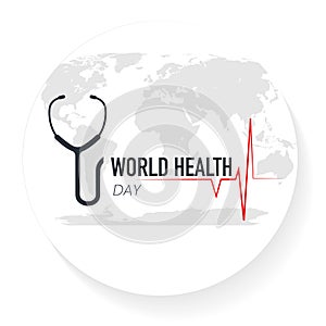 Modern illustration on the theme of World Health Day observed on April 7th every year. World Health Day