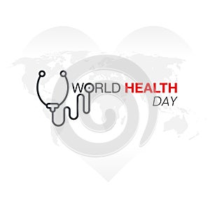 Modern illustration on the theme of World Health Day observed on April 7th every year. World Health Day