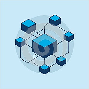 Blockchain Network Architecture with Connected Data Blocks