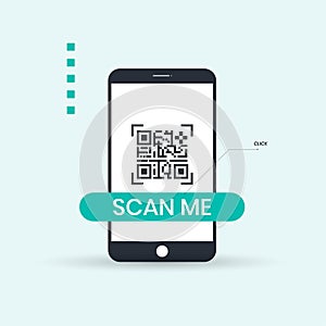 QR code scan for smartphone. Qr code frame set. Template scan me Qr code for smartphone. QR code for mobile app