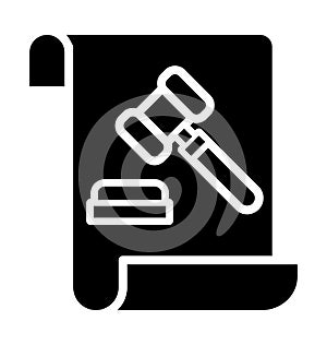 Basic RGB Administrative law Isolated Vector Icon which can easily modify or edit