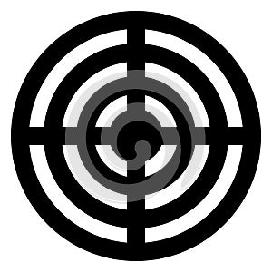 Basic RGB  Aim, bullseye, Bold Outline Vector icon which can easily modify or edit