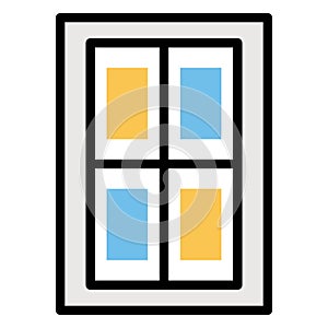 Basic RGB  Aperture, deadlight  Vector Icon which can easily modify or edit