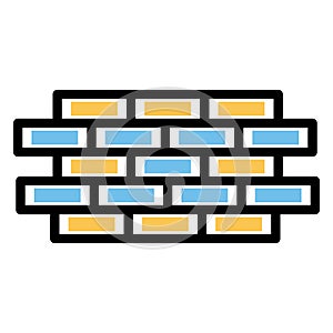 Basic RGB  Barrier, brick Vector Icon which can easily modify or edit