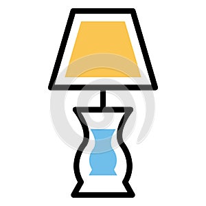 Basic RGB  Bedside, bulb Vector Icon which can easily modify or edit