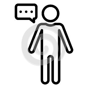Basic RGB Chatterer, conversationalist Isolated Vector icon which can easily modify or edit