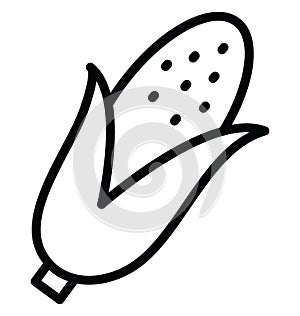 Basic RGB Corn Isolated Vector icon which can easily modify or edit