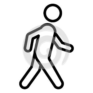 Basic RGB Man, pedestrian,  Isolated Vector icon which can easily modify or edit