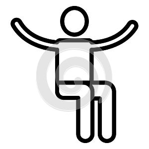 Basic RGB Person, sitting Isolated Vector icon which can easily modify or edit