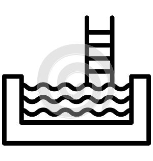 Basic RGB Pool Isolated Vector Icon which can easily modify or edit