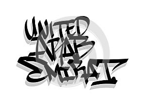 Basic RGB UNITED ARAB EMIRAT country graffiti tag style