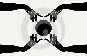 Vector hand drawn minimalistic placard