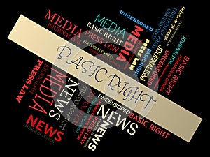 BASIC RIGHT - word cloud - BASIC RIGHT - word cloud - - words about freedom of press