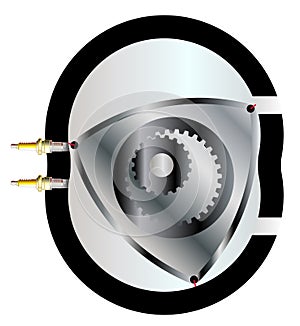 Isolated Rotary Engine Section