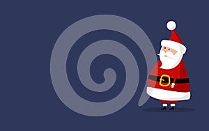 Basic Santa Claus Vector with copyspace on the right. Classic Santa In Red Suit
