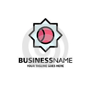 Basic, Setting, Ui Business Logo Template. Flat Color