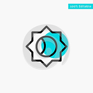 Basic, Setting, Ui turquoise highlight circle point Vector icon