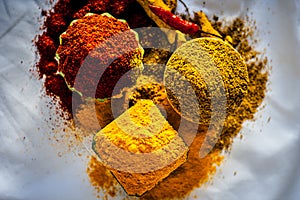 Basic spices of Indian food. photo