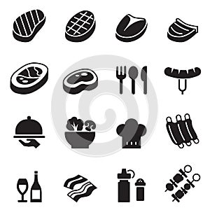 Basic Steak icons set