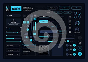Basic system management UI elements kit