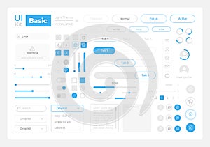 Basic system settings UI elements kit