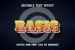 Basic text - editable text effect