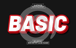 Basic Red Text Style Effect