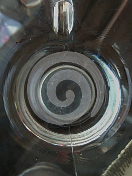 The basic texture of the glass beaker