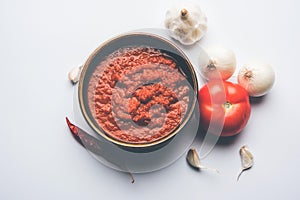 Basic Tomato with Onion Puree for Indian food recipes