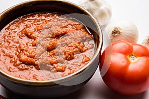 Basic Tomato with Onion Puree for Indian food recipes