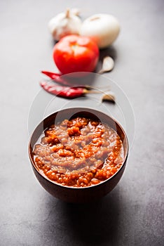 Basic Tomato with Onion Puree for Indian food recipes