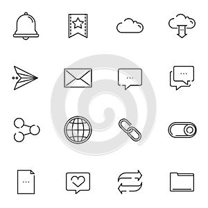 Basic, UI line icons set