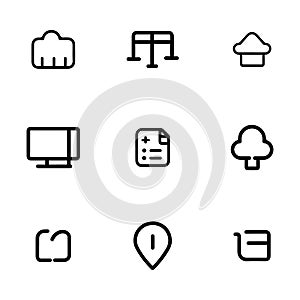 Basic UI Line Icons Set for Dashboard, App and Web Interface