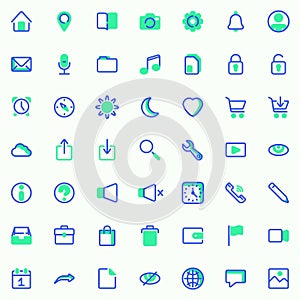 Basic UI vector icons set