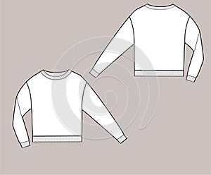 Basic unisex sweatshirt with long sleeves and round neck