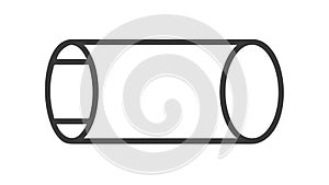 Cylindrical Object Icon: Basic Container Vector Shape, vector design Generative AI