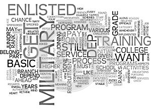 Basic View On How To Get Enlisted In The Us Military Word Cloud photo