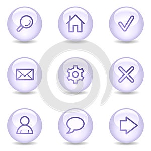 Basic web icons, glossy pearl series