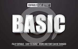 Basic White text effect